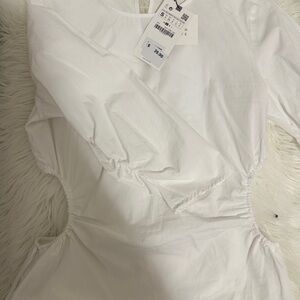 Zara S white blouse